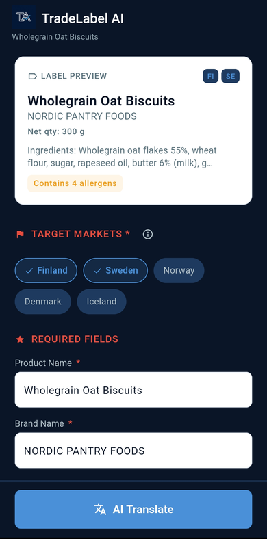 Review label fields